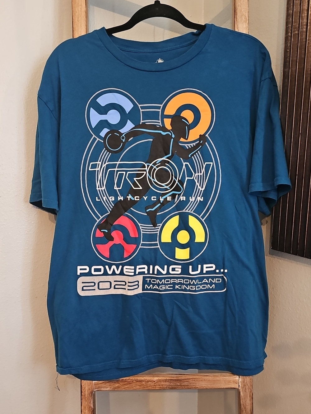 Disney Tron Lightcycle/Run "Power Up" Tomorrowland 2023 Short Sleeve Shirt